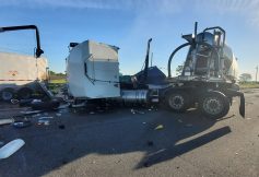 Truck accident on Ohio highway
