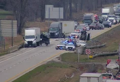 Truck accident on Ohio highway I-270